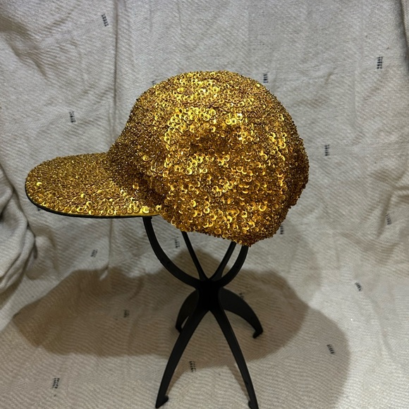Vintage Flying Elephants Gold Beaded And Sequined Hat (b6) - Picture 4 of 8